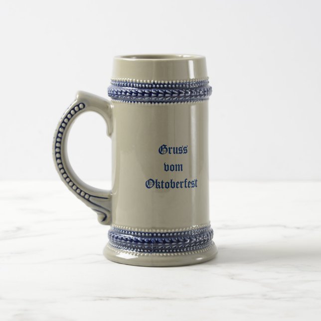 Gruss vom Oktoberfest Beer Stein (Left)