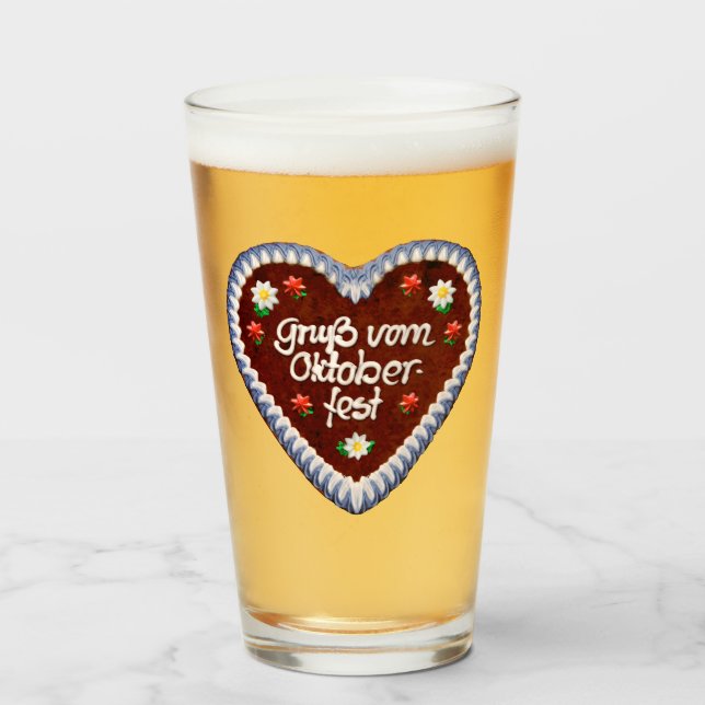 Gruss vom Oktoberfest Glass (Front Filled)