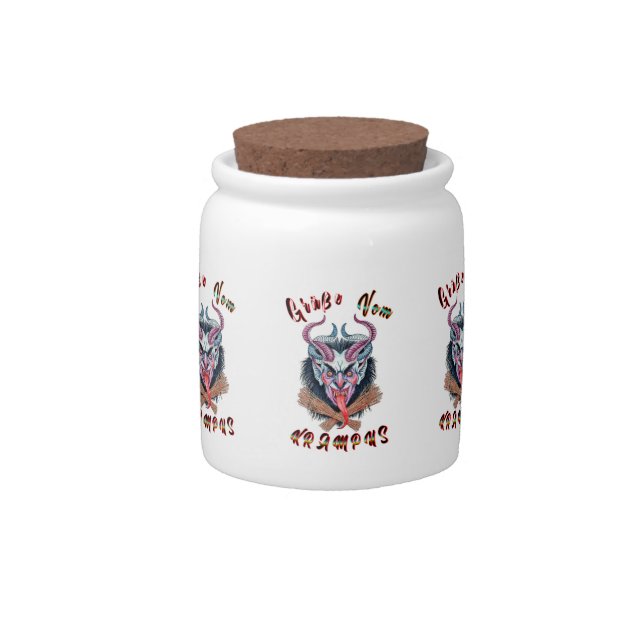 Grüße Vom Krampus Yule Devil December Krampusnacht Candy Jar (Front)