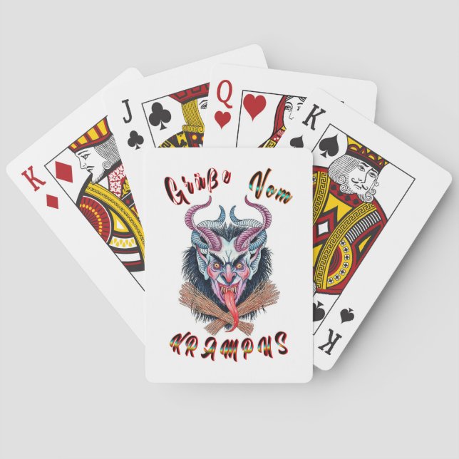 Grüße Vom Krampus Yule Devil December Krampusnacht Poker Cards (Back)