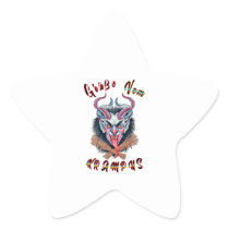 Grüße Vom Krampus Yule Devil December Krampusnacht Star Sticker