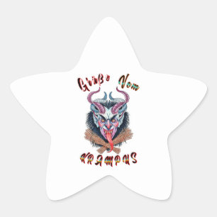 Grüße Vom Krampus Yule Devil December Krampusnacht Star Sticker