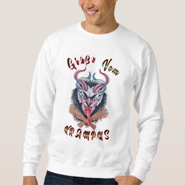 Grüße Vom Krampus Yule Devil December Krampusnacht Sweatshirt (Front)
