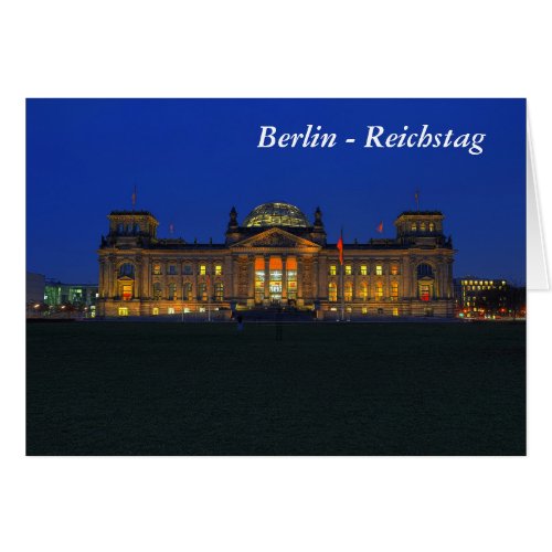 Grukarte Berlin _ Reichstag am Abend