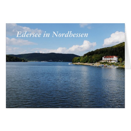 Grußkarte Edersee in Nordhessen (Front Horizontal)
