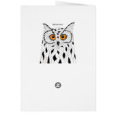 Grußkarte Eule Klappkarte (Back)