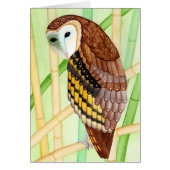 Grußkarte Eule Klappkarte (Front)