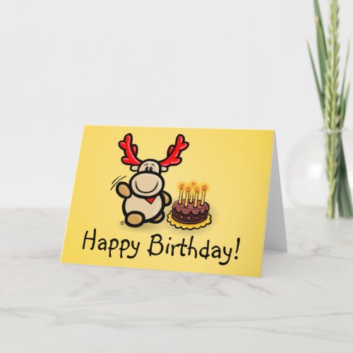 Grukarte Happy Birthday mit Elch Elmondo Card