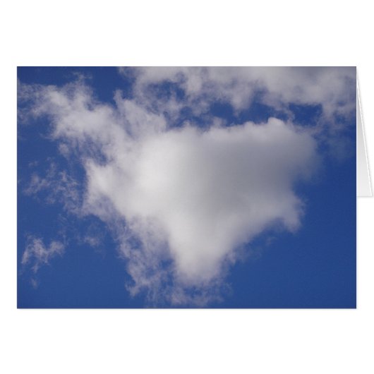 Grusskarte Herzwolke, blanko (Front Horizontal)