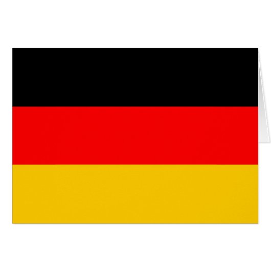 Grußkarte mit Deutschland Fahne (Front Horizontal)