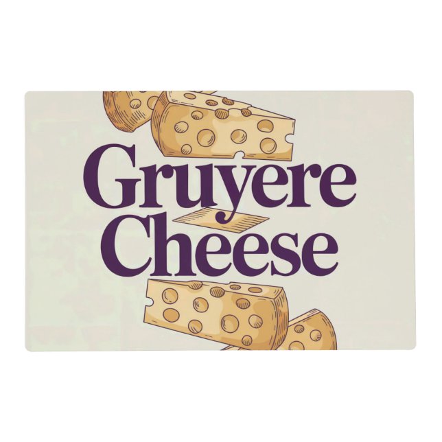 Gruyere Cheese Light Gray Placemat (Front)