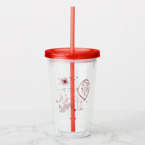 GRYFFINDOR Constellation Graphic Acrylic Tumbler