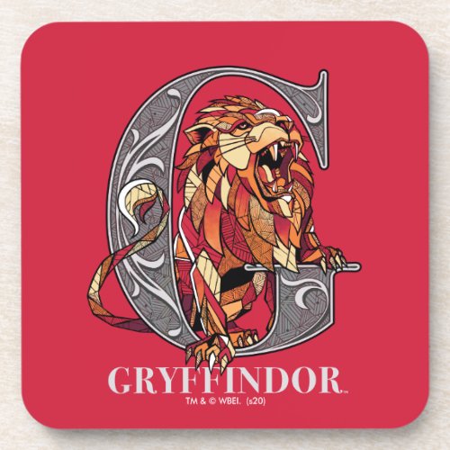 GRYFFINDOR Crosshatched Emblem Beverage Coaster