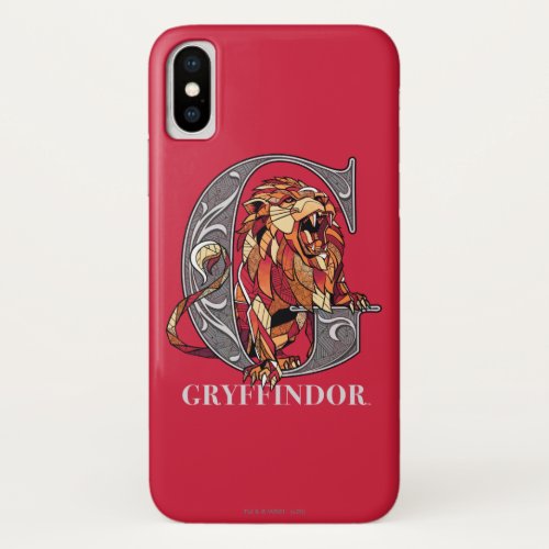 GRYFFINDOR Crosshatched Emblem iPhone X Case