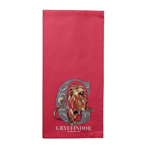 GRYFFINDOR Crosshatched Emblem Cloth Napkin