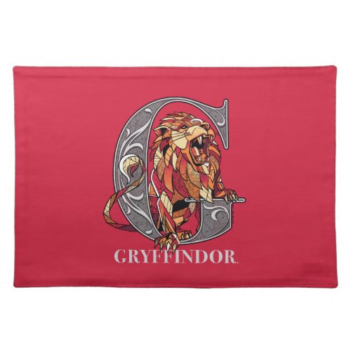 GRYFFINDORâ Crosshatched Emblem Cloth Placemat