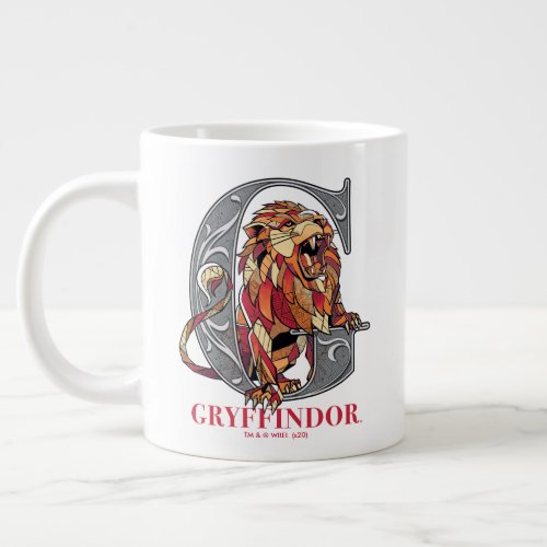 GRYFFINDOR Crosshatched Emblem Giant Coffee Mug