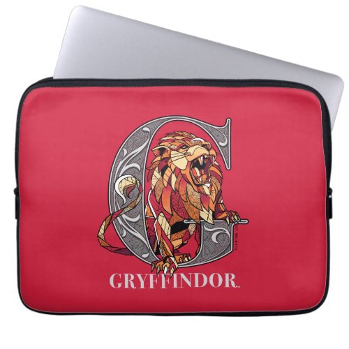 GRYFFINDORâ Crosshatched Emblem Laptop Sleeve