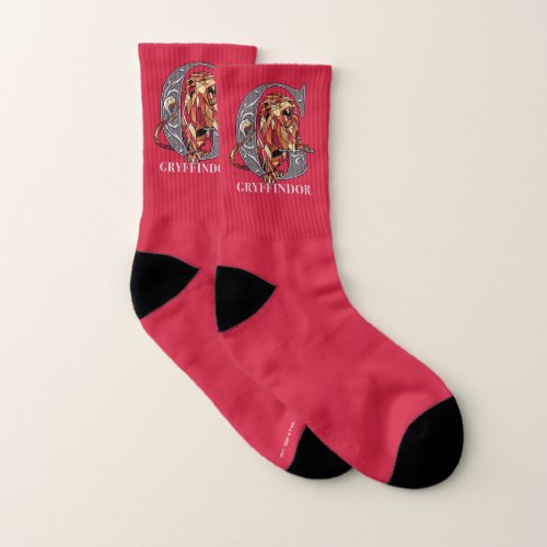 GRYFFINDOR Crosshatched Emblem Socks