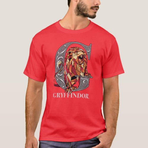 GRYFFINDOR Crosshatched Emblem T_Shirt