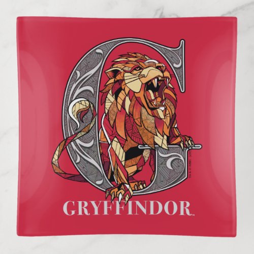 GRYFFINDOR Crosshatched Emblem Trinket Tray