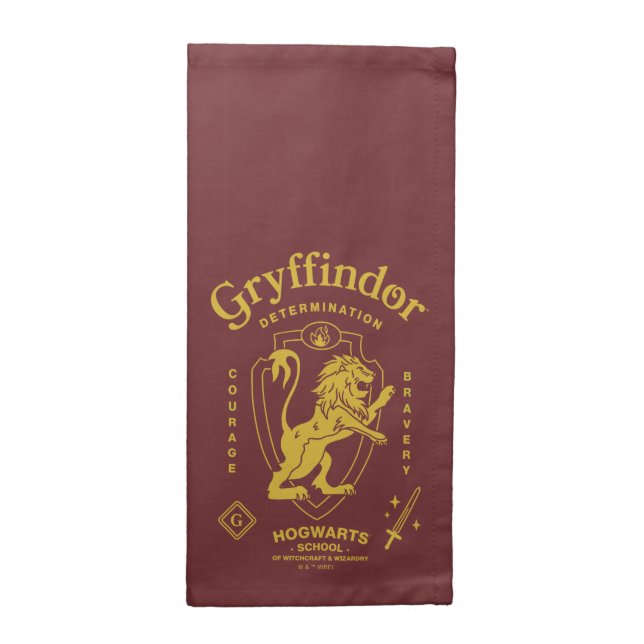 GRYFFINDOR™ Determination Courage Bravery Crest Cloth Napkin (Half Fold)