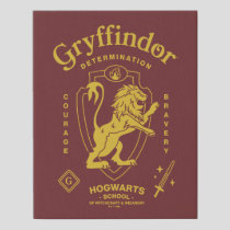 GRYFFINDOR™ Determination Courage Bravery Crest Faux Canvas Print