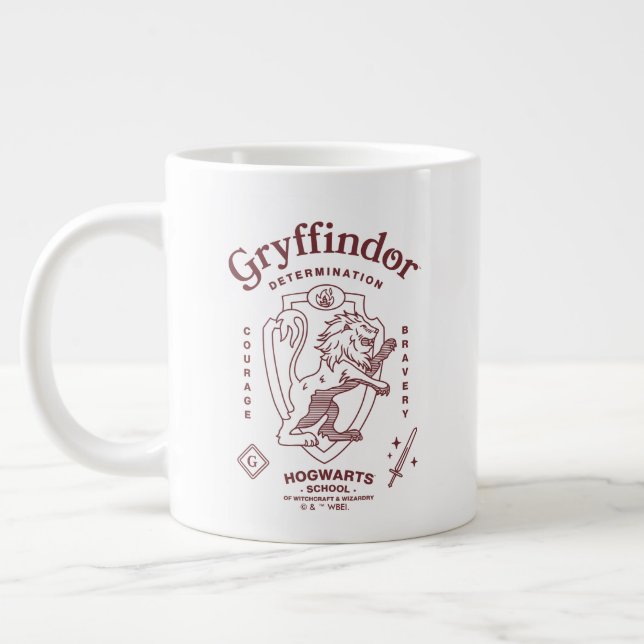 GRYFFINDOR™ Determination Courage Bravery Crest Giant Coffee Mug (Left)