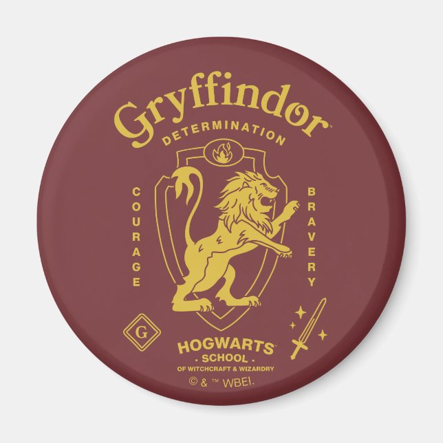 GRYFFINDOR™ Determination Courage Bravery Crest Magnet (Front)