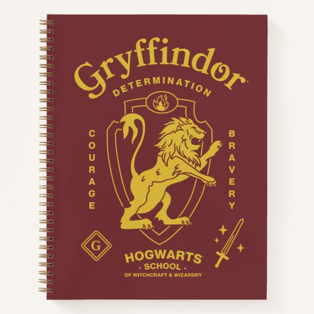 GRYFFINDOR™ Determination Courage Bravery Crest Notebook (Front)