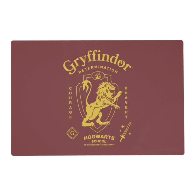 GRYFFINDOR™ Determination Courage Bravery Crest Placemat (Front)