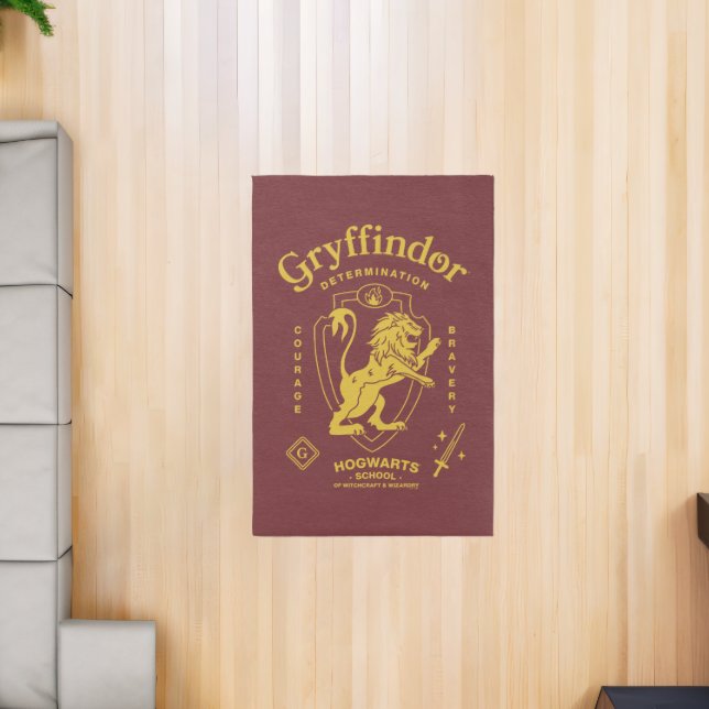 GRYFFINDOR™ Determination Courage Bravery Crest Rug (Insitu (Indoor 2))