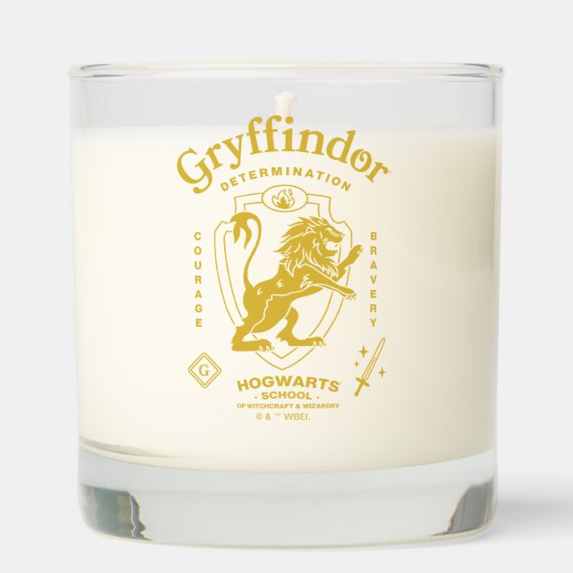 GRYFFINDOR™ Determination Courage Bravery Crest Scented Candle (Front)