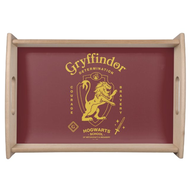 GRYFFINDOR™ Determination Courage Bravery Crest Serving Tray (Front)