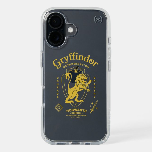 GRYFFINDOR™ Determination Courage Bravery Crest Speck iPhone Case (Front (Black))