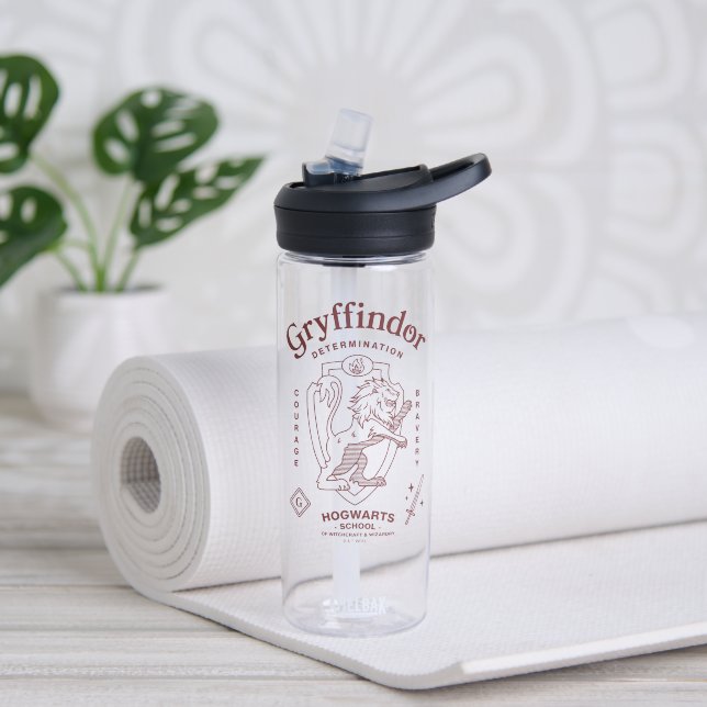 GRYFFINDOR™ Determination Courage Bravery Crest Water Bottle (Yoga)