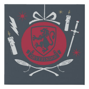GRYFFINDOR™ Holiday Bauble Graphic Faux Canvas Print
