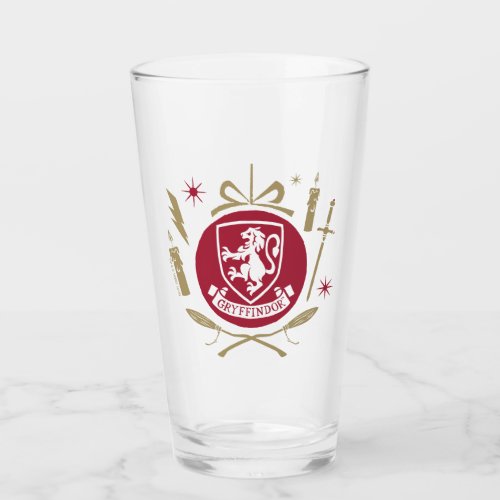 GRYFFINDOR Holiday Bauble Graphic Glass