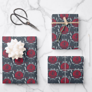 GRYFFINDOR™ Holiday Bauble Graphic Wrapping Paper Sheets