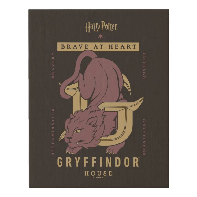 GRYFFINDOR™ House Brave at Heart Faux Canvas Print (Front)