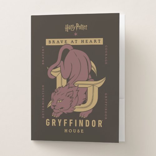 GRYFFINDORâ House Brave at Heart Pocket Folder