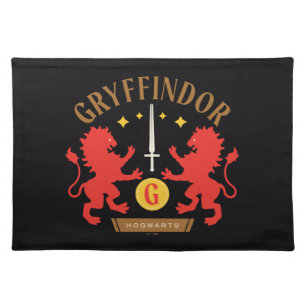 GRYFFINDOR™ House Double Lion Sword Graphic Cloth Placemat