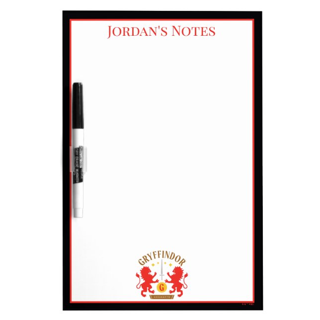 GRYFFINDOR™ House Double Lion Sword Graphic Dry Erase Board (Front)
