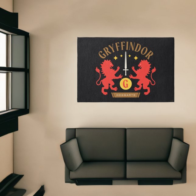 GRYFFINDOR™ House Double Lion Sword Graphic Rug (Insitu (Indoor 1))