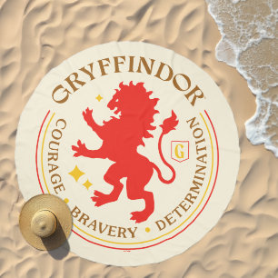 GRYFFINDOR™ Red Lion House Pride Badge Beach Towel
