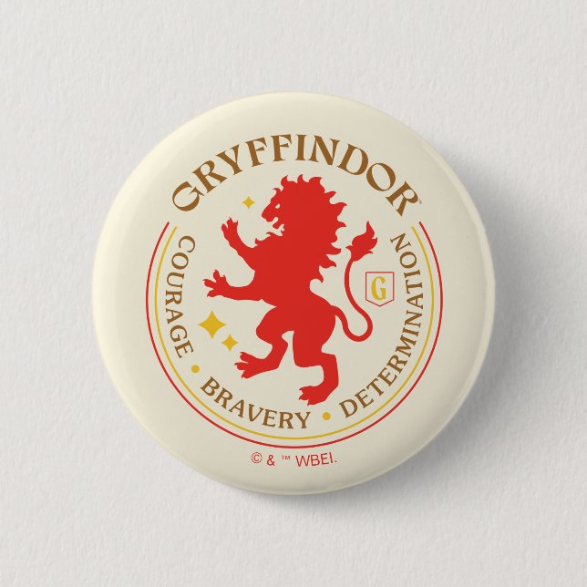 GRYFFINDOR™ Red Lion House Pride Badge Button (Front)