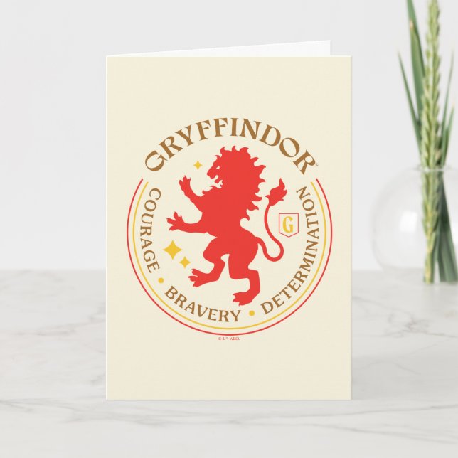 GRYFFINDOR™ Red Lion House Pride Badge Card (Front)
