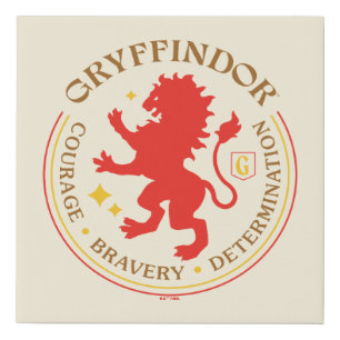 GRYFFINDOR™ Red Lion House Pride Badge Faux Canvas Print