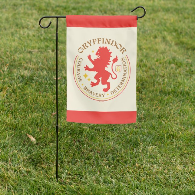 GRYFFINDOR™ Red Lion House Pride Badge Garden Flag (In SItu)