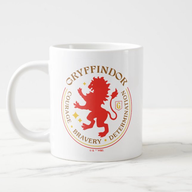 GRYFFINDOR™ Red Lion House Pride Badge Giant Coffee Mug (Left)